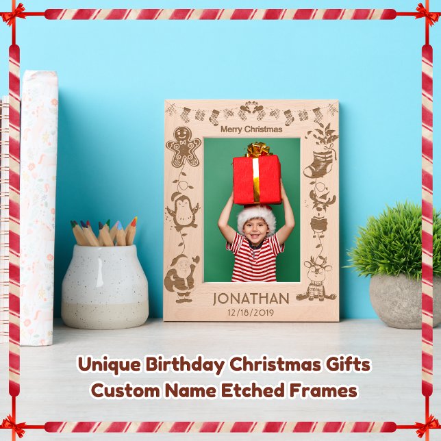 Unique Birthday Christmas Gifts Custom Name  Etched Frames (Creator Uploaded)