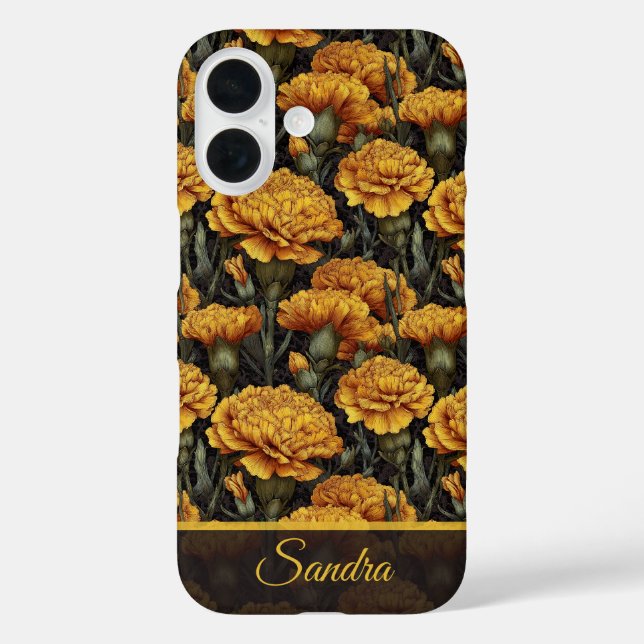 Unique Birthday Gift Carnation Flower Name Case-Mate iPhone Case (Back)