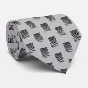 Unique Black and Silver Grey Pattern Tie