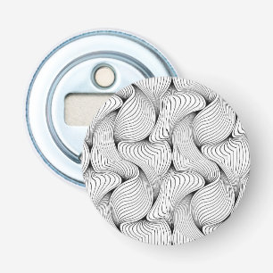 Unique Black and White Interwoven Lines Bottle Opener