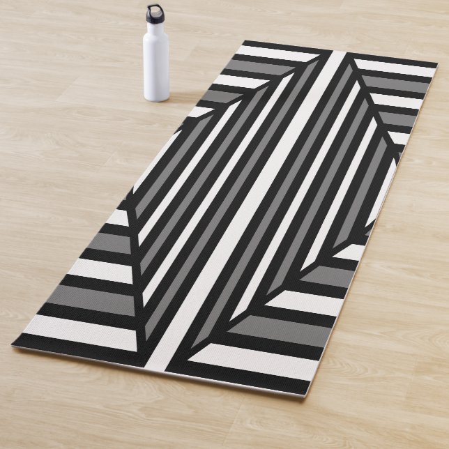 Unique Black and White Pattern Yoga Mat (In Situ)