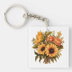Unique black Design for white Lovers Key Ring