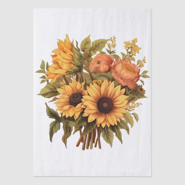 Unique black Design for white Lovers Tissue Paper (Front)