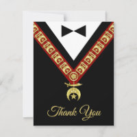 Unique Black Tuxedo Gold and Red Shriner Jewel