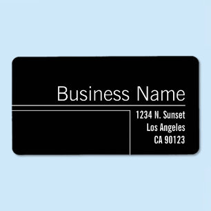 Unique Black & White Business Return Address Label