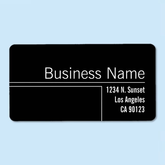 Unique Black & White Business Return Address Label (Creator Uploaded)