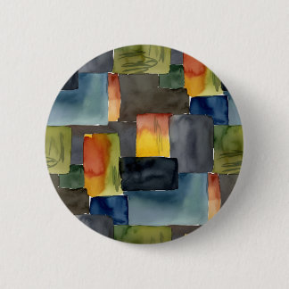 Unique blocked colors seamless pattern 6 cm round badge