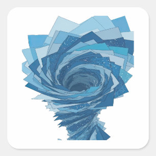 Unique Blue BLUE TORNADO Square Sticker