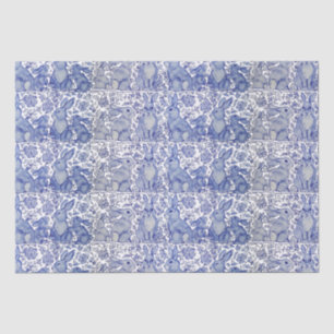 Unique Blue Bunny Rabbit Floral Animal Pattern  Tissue Paper