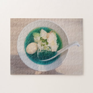 Unique Blue Chicken Egg Ramen in Tokyo, Japan Jigsaw Puzzle