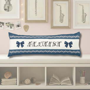 Unique Blue Flute Decor Music Nook Body Pillow
