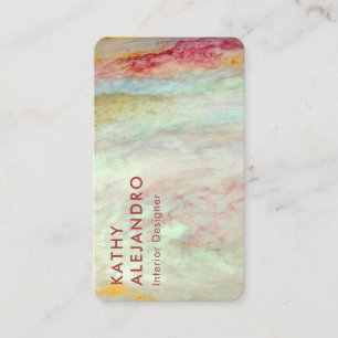 Unique Blue Red Watercolour Sky Abstract  Business Card