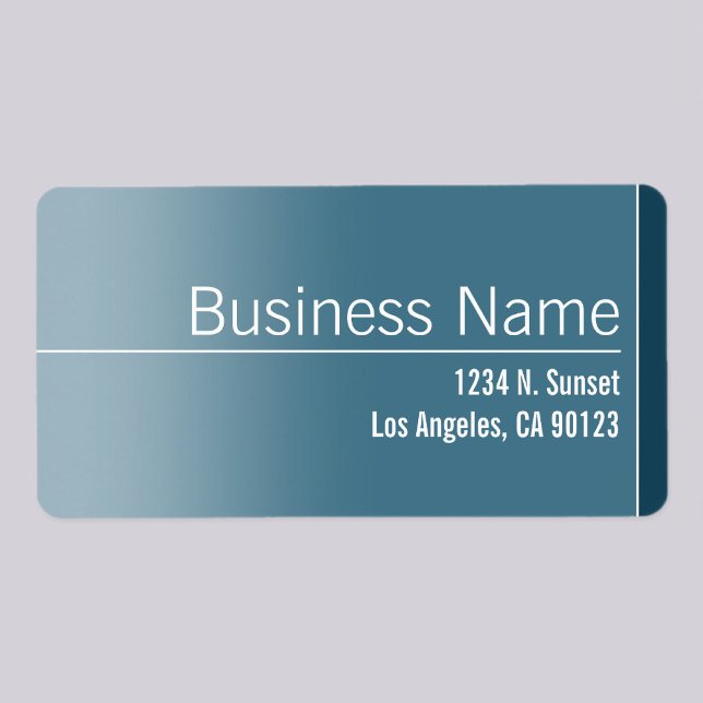 Unique Blue & White Design Business Return Address Label (Creator Uploaded)