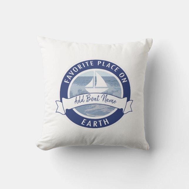 Unique Boating Gifts | Add Boat Name Cushion (Front)