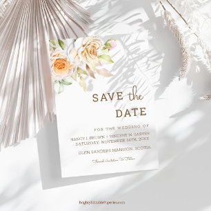 Unique Boho Simple Elegant Text  Photo   Wedding  Save The Date