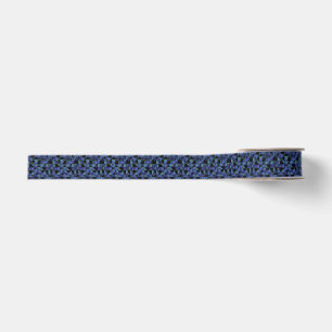 Unique Bold Hip Geometric Blue Cyan Grey Black Grosgrain Ribbon