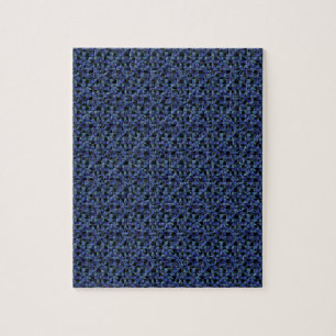 Unique Bold Hip Geometric Blue Cyan Grey Black Jigsaw Puzzle