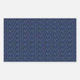 Unique Bold Hip Geometric Blue Cyan Grey Black Rectangular Sticker