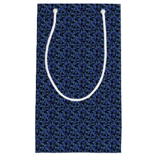 Unique Bold Hip Geometric Blue Cyan Grey Black Small Gift Bag