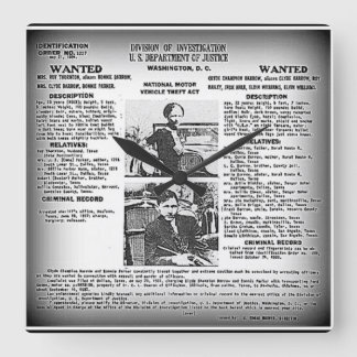 Unique Bonnie & Clyde /wall clock