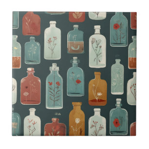 unique bottle art ceramic tile