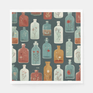 unique bottle art napkin