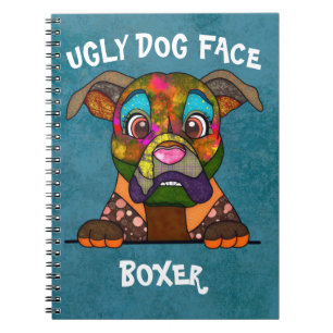 Unique Boxer ugly dog face Notebook
