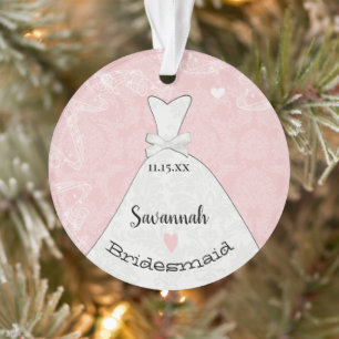 Unique Bridesmaid Maid Of Honour or Flower Girl  O Ornament