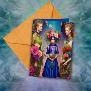 Unique Bridesmaid Proposal AI Art Whimsical Card