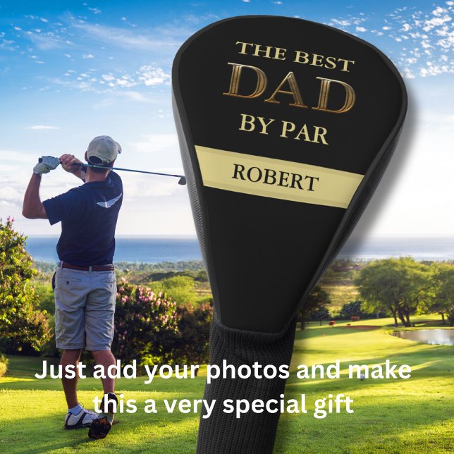 Unique Bronze Metallic Look BEST DAD by Par Name  Golf Head Cover (Creator Uploaded)