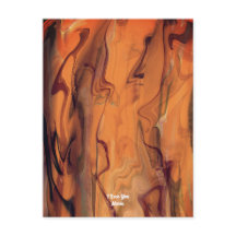 Unique Brown Abstract Marble Liquified