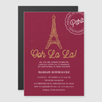 Unique Burgundy and Gold Eiffel Tower Quinceañera