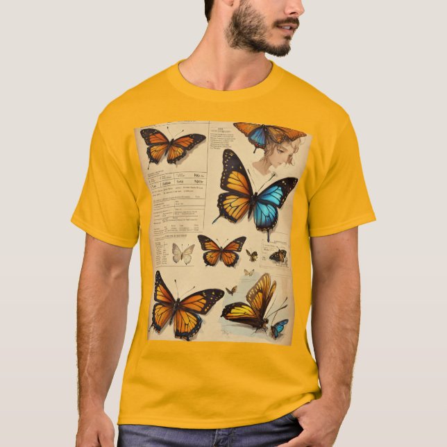 "Unique Butterfly Design T-Shirts | Beautiful & Cr (Front)
