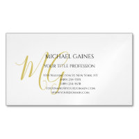Unique Calligraphy Gold Colour Monogram White