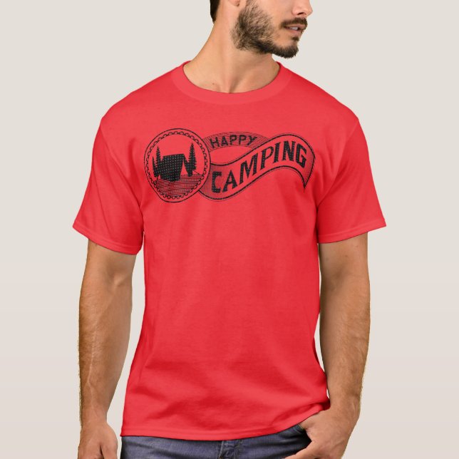 Unique camping design vintage T-Shirt (Front)