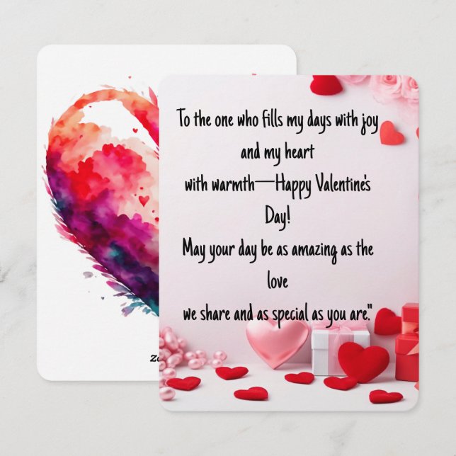 Unique Card Designs for Valentine's (Front/Back)
