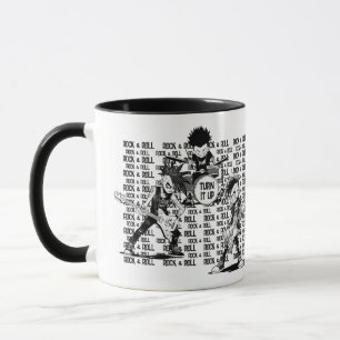 Unique Cartoon Rock & Roll Band Sketched Rockers  Mug