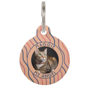 Unique Cat Mum Gift Stripes Pet Tag