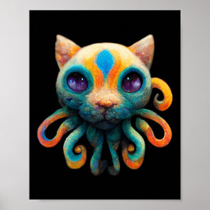 Unique Cat Octopus Genetics - To Wear On Halloween Poster