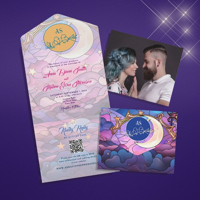 Unique Celestial Wedding All In One Invitation (Creator Uploaded)