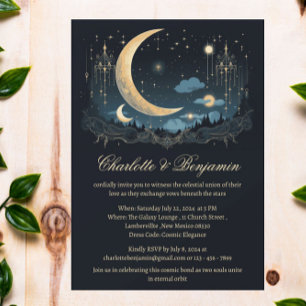 Unique Celestial Wedding Invitation