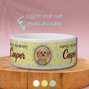 Unique Ceramic Pet Feeding Dish with Name & Photo