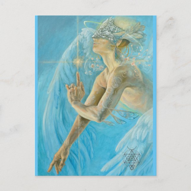 Unique Chamuel archangel divine love artwork Postcard (Front)
