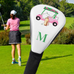 Unique Charming Golf Cart with Clubs Monogram    Golf Head Cover<br><div class="desc">A charming unique golf cart -- pink and green -- tastefully done -- ready to run the course -- golf head cover--This is a great gift for all golf lovers -- fun / attractive / unique. Personalise it with your/her initials/monogram. If you have any design questions or a special request,...</div>