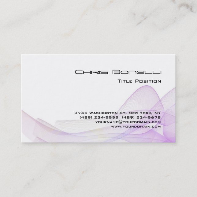 Unique Charming Wave Pattern Abstract Business Card (Front)