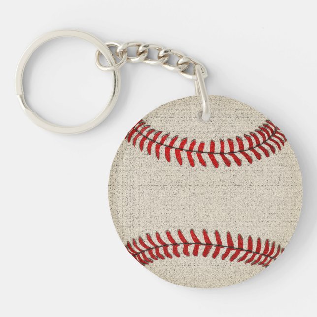 Unique Cheap Baseball Keychains BULK Vintage Look (Front)
