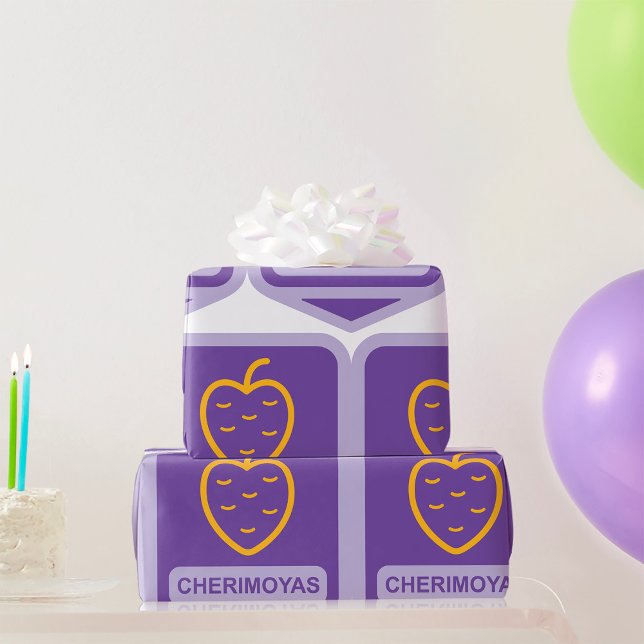 Unique Cherimoya Fruit Graphic Customisable  Wrapping Paper (Creator Uploaded)