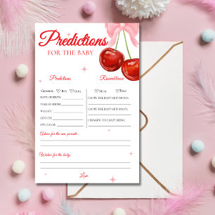 Unique Cherry Baby Shower Predictions Game