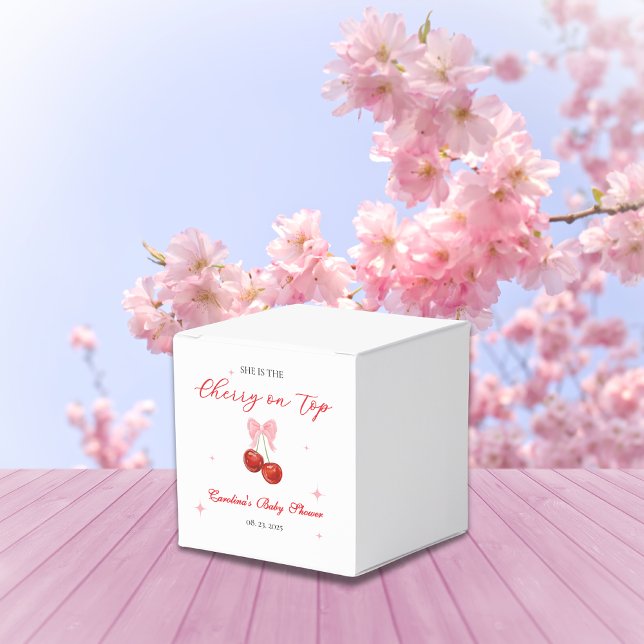Unique Cherry on Top Baby shower  Favour Box (Creator Uploaded)