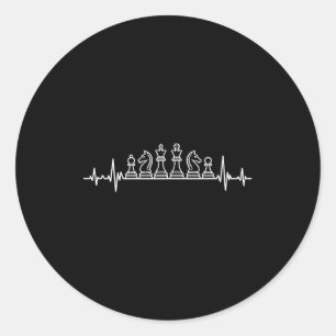 Unique Chess Themed For Men Women Chess Player Che Classic Round Sticker